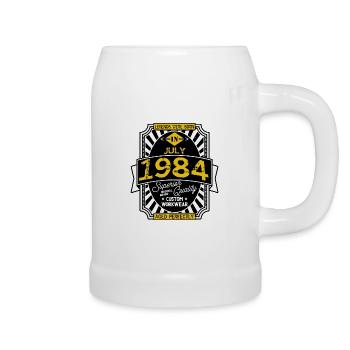 1984 JULY - Beer Mug - white - Right