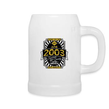 JUNI 2003 - Bierkrug - Weiß - Rechts