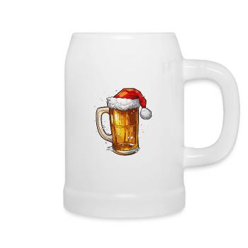 Weihnachten Bier Weihnachtsbier Prost Lustig Humor - Bierkrug - Weiß - Rechts