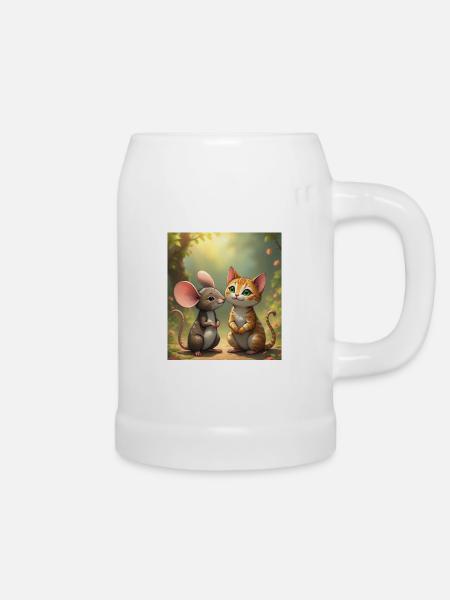 Didimaus69 / Catmouse 1 - Bierkrug - Weiß