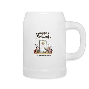 Grandma's Wi-Fi password - Beer Mug - white - Right