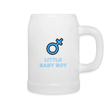 Annonce de bébé - Garçon - Grossesse - Chope en céramique - blanc - Droite