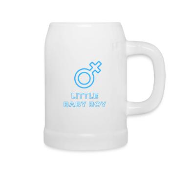 Baby Announcement Pregnancy - Boy - Surprise - Beer Mug - white - Right
