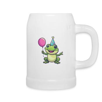 Frog Toad Birthday Baby - Beer Mug - white - Right
