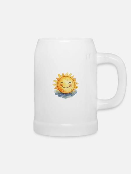 Sonnenschein - Bierkrug - Weiß