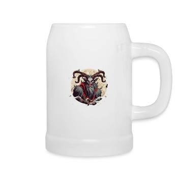Krampus / Tradition / Culture / d’hiver - Chope en céramique - blanc - Droite