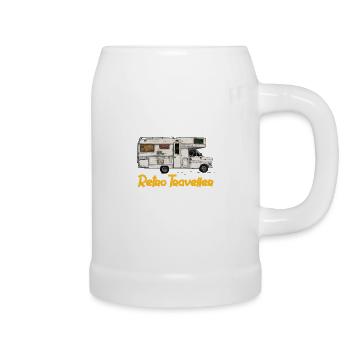 Retro Reisender - Bierkrug - Weiß - Rechts
