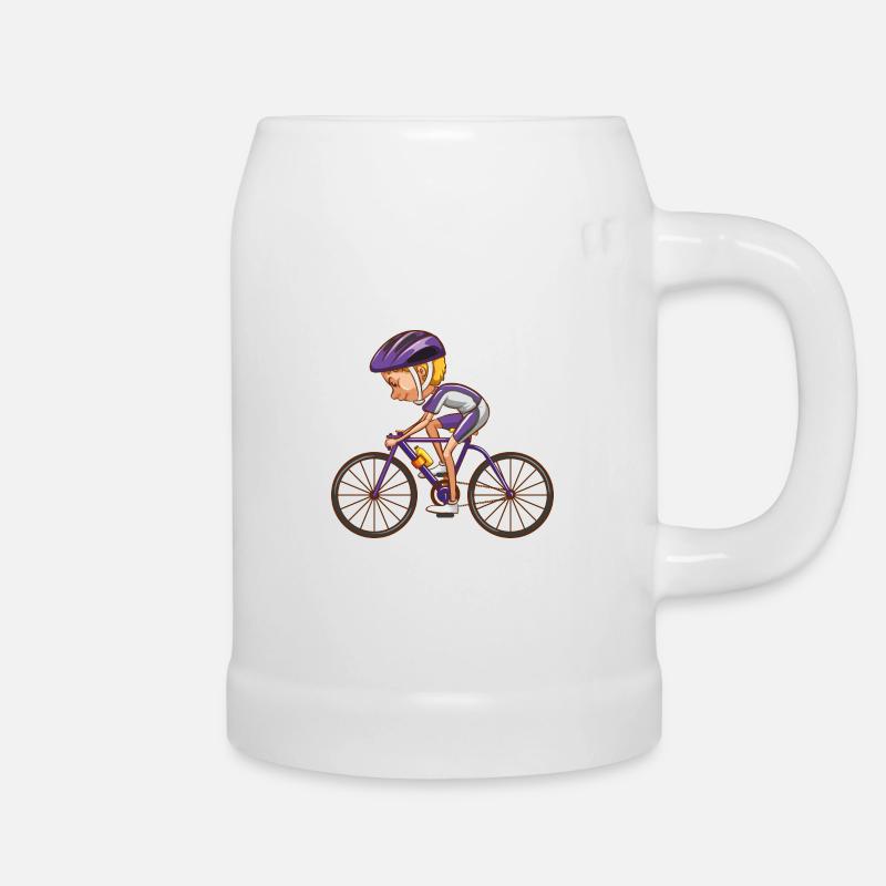 Fahrrad - Bierkrug - Weiß