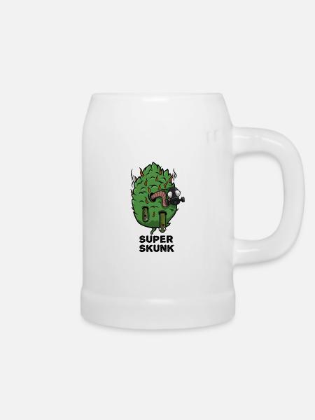 Super Skunk Marijuana Bud - Bierkrug - Weiß