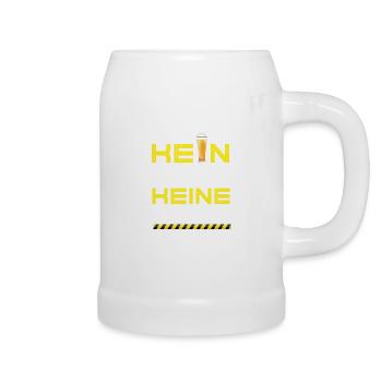 bier party alkohol spruch trinken festival YOLO be - Bierkrug - Weiß - Rechts