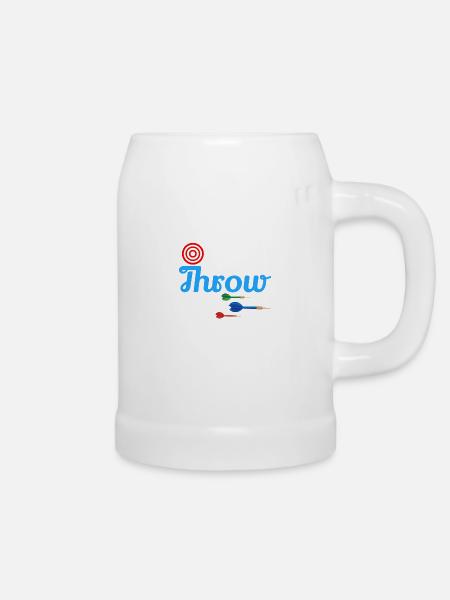 Dart Geschenk Männer Frauen Design - Bierkrug - Weiß