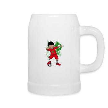 Marokko Fußball Nationalmannschaft WM Dab - Bierkrug - Weiß - Rechts