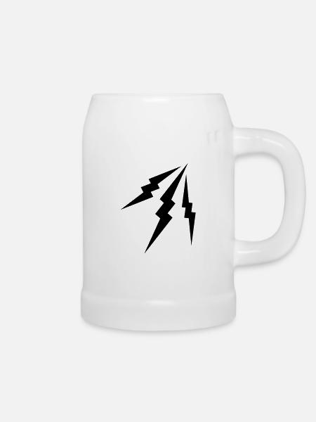lightning - Bierkrug - Weiß