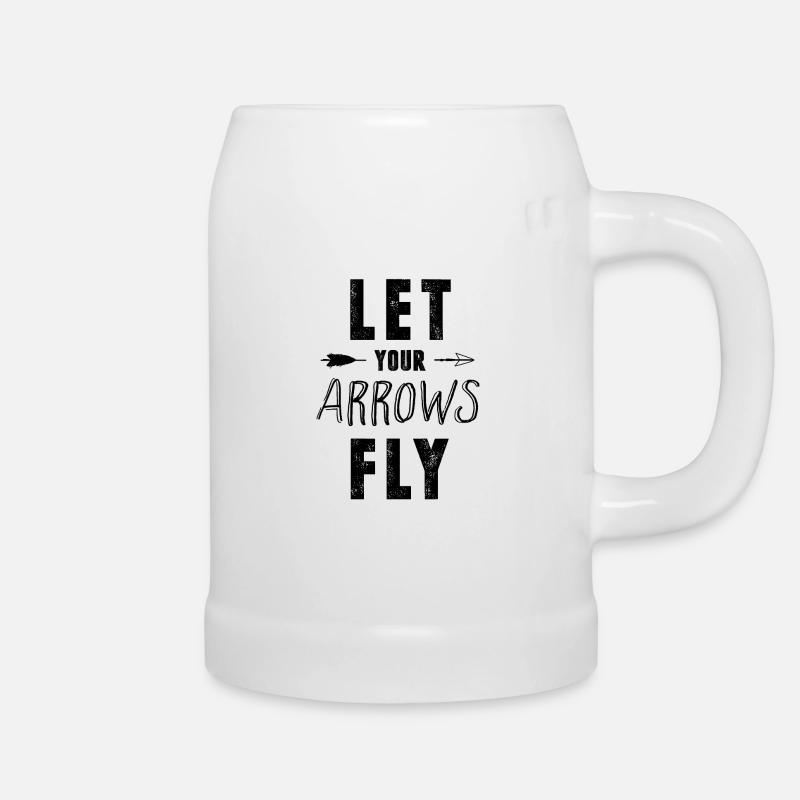 Archery Bow Bow Gift Birthday - Beer Mug - white