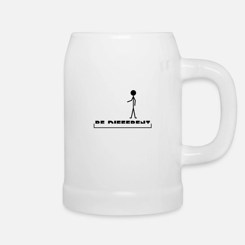 Be different - Beer Mug - white