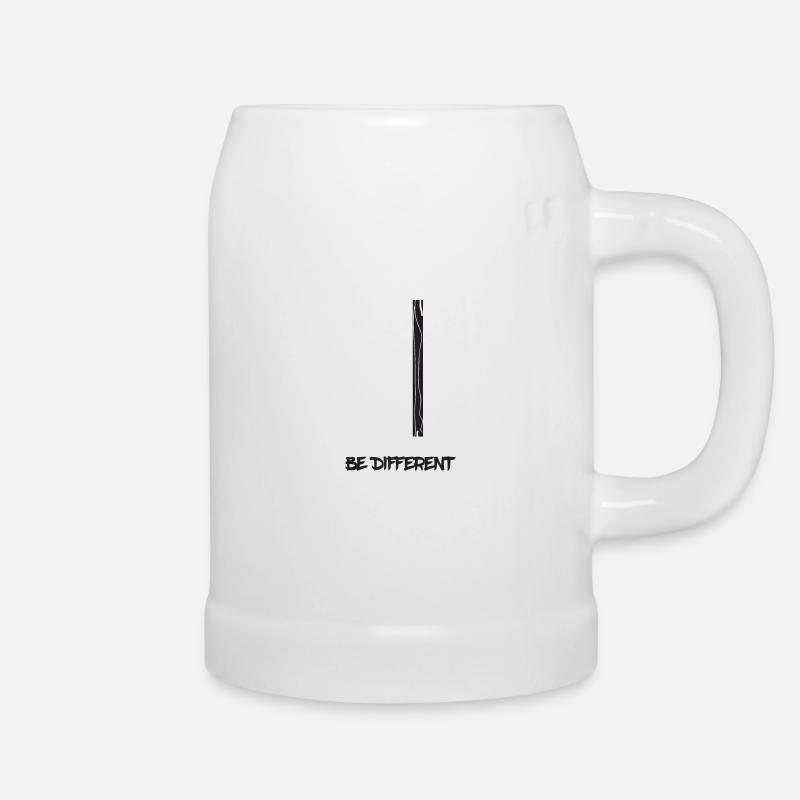 Be different - Beer Mug - white