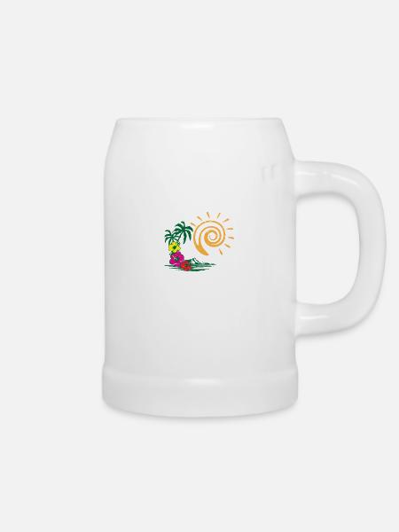 Sommer Sonne - Bierkrug - Weiß
