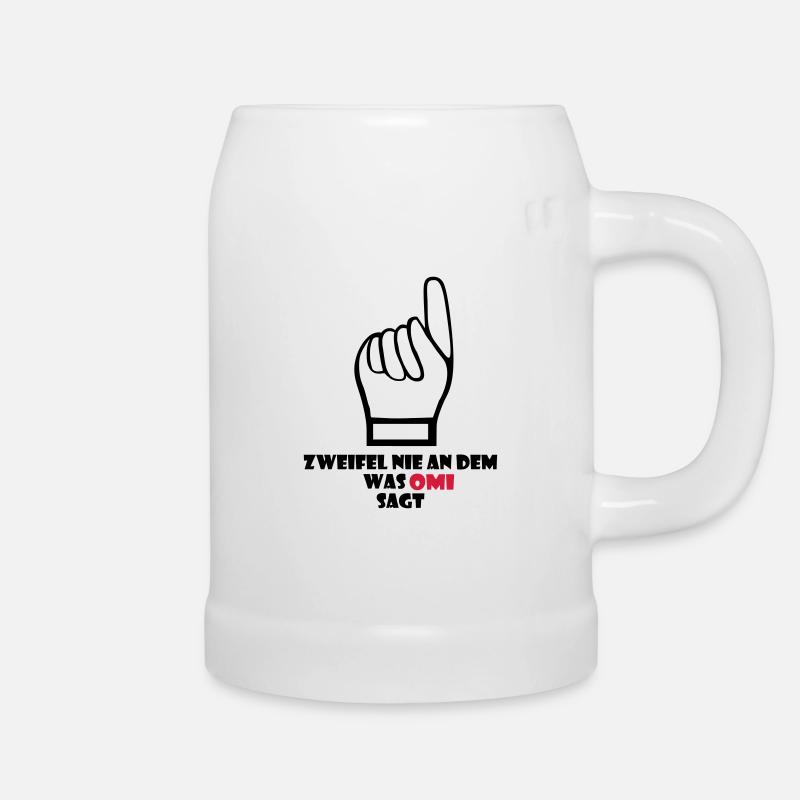 Never doubt what Omi says - Beer Mug - white