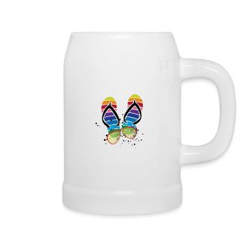 Summer Vibes Flip Flops Lunettes - Chope en céramique - blanc - Droite