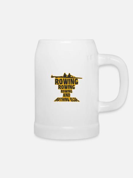 Rudern - Bierkrug - Weiß