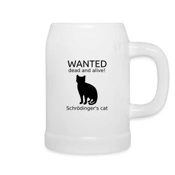 Schrödingers Katze - Bierkrug - Weiß - Rechts