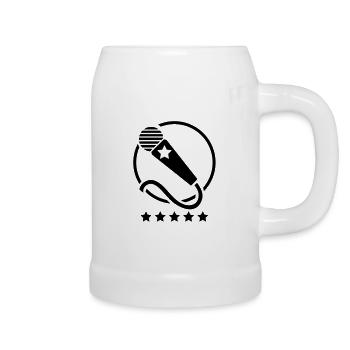 microphone_cool__f1 - Bierkrug - Weiß - Rechts
