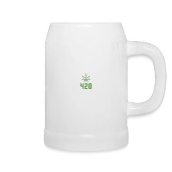 Grass 420 Weed - Beer Mug - white - Right
