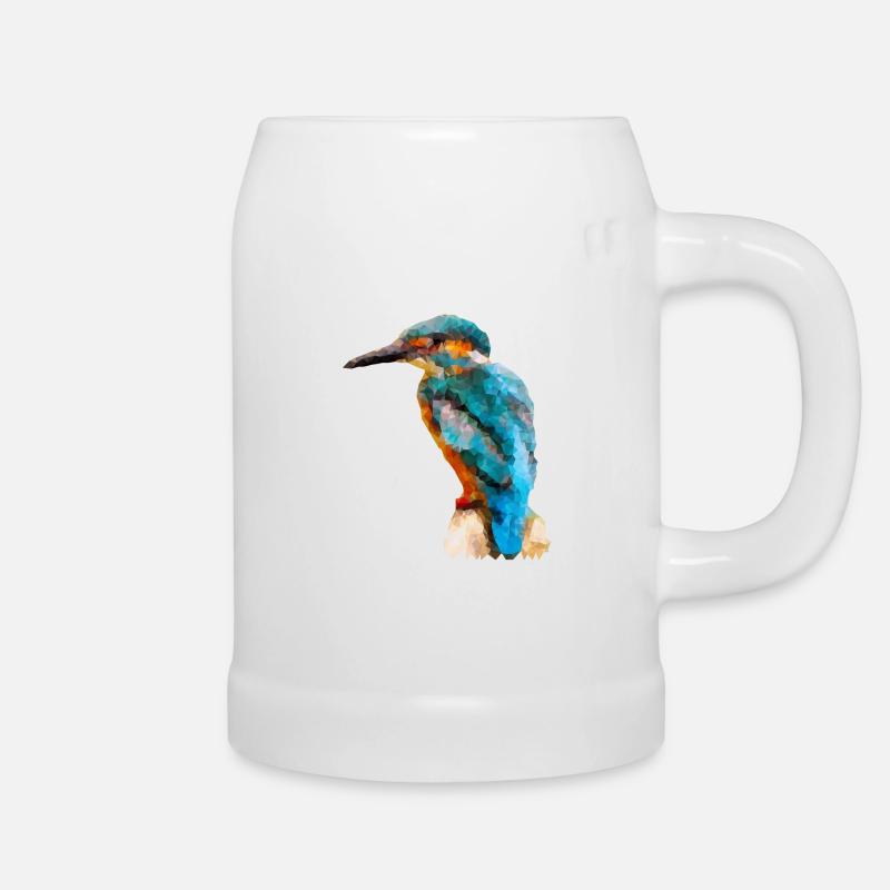 Eisvogel - Bierkrug - Weiß