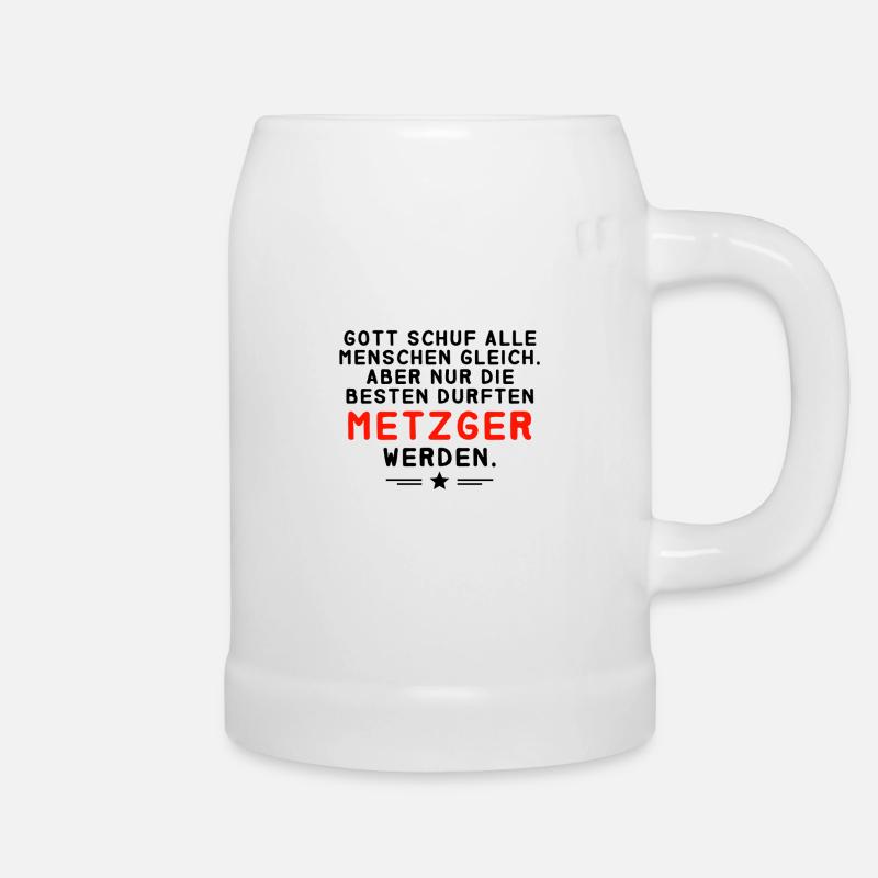 Metzger Arbeit Job Fleischer Geschenk Geburtstag - Bierkrug - Weiß
