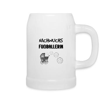 Nachwuchs Fussballerin - Geschenkidee Geburt - Bierkrug - Weiß - Rechts