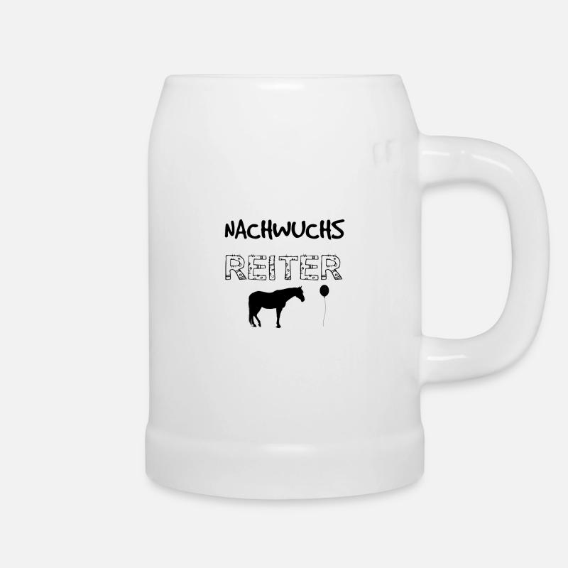 Nachwuchs Reiter - Geschenkidee Geburt Pferde - Bierkrug - Weiß