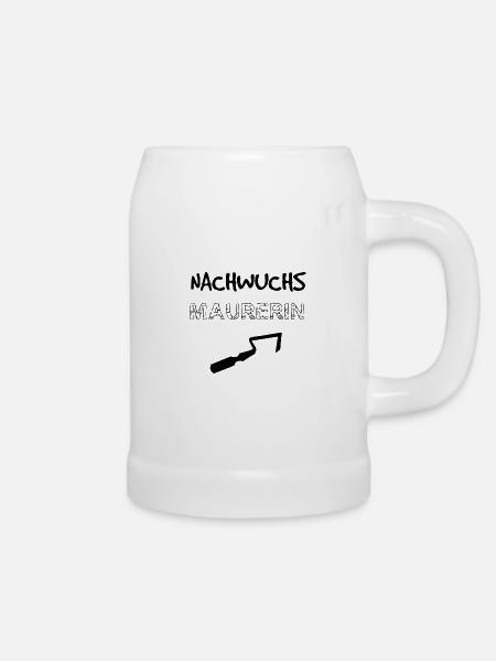 Nachwuchs Maurerin - Geschenkidee Geburt Mädchen - Bierkrug - Weiß
