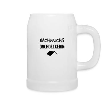 Nachwuchs Dachdeckerin - Geschenk Baby Geburt - Bierkrug - Weiß - Rechts