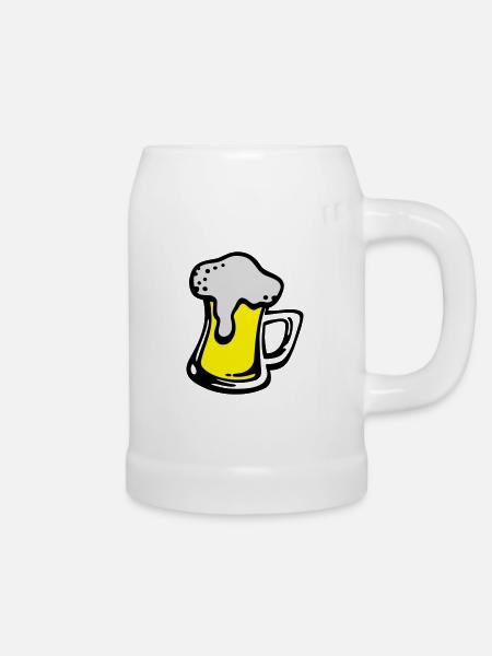 bierglas_3c - Bierkrug - Weiß