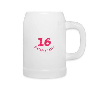 16. Geburtstag Party Feiern Mädchen Geburtstag - Bierkrug - Weiß - Rechts