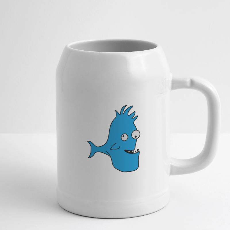 Stupid Crazy Comic Fish Bierkrug