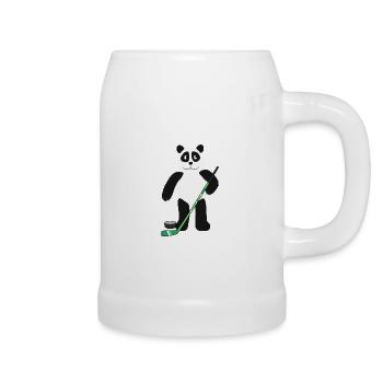 Panda Panda Bear Hockey sur glace Puck Hockey Enfants - Chope en céramique - blanc - Droite