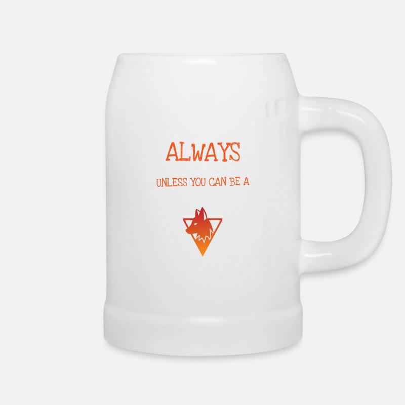 Fox - Beer Mug - white