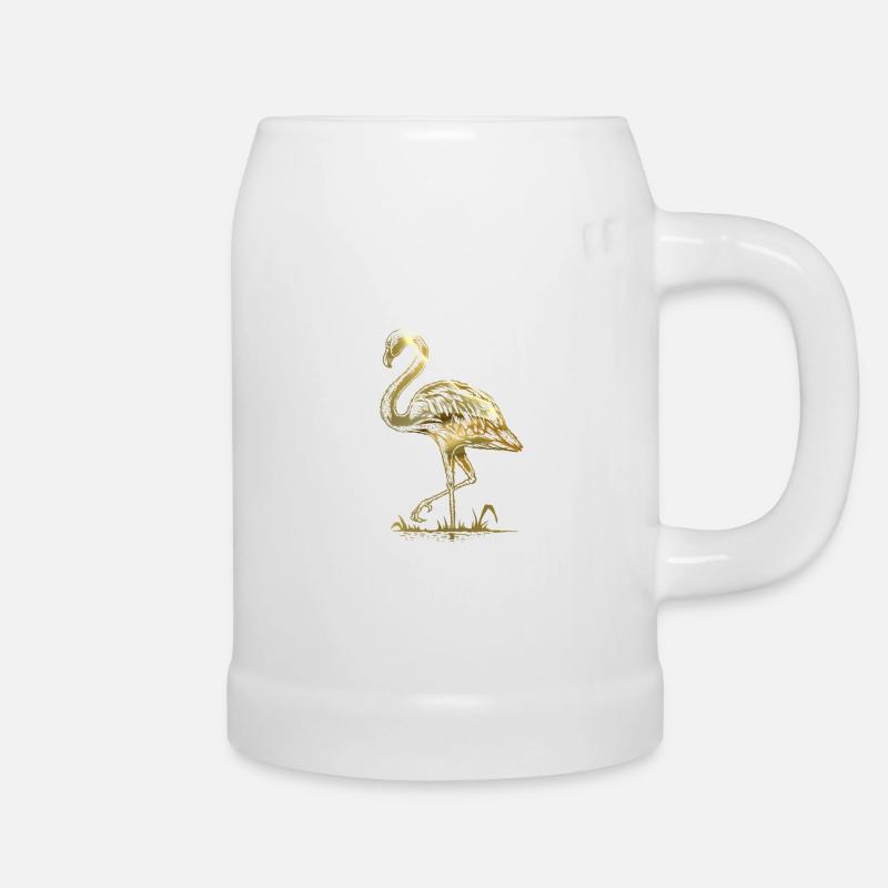 Flamingo - Bierkrug - Weiß