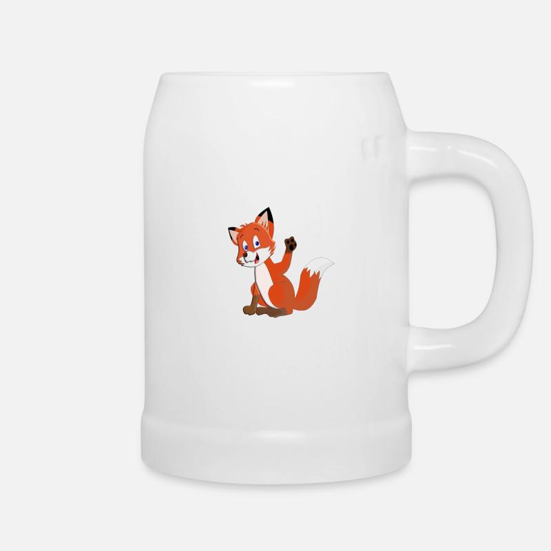 Fuchs - Bierkrug - Weiß