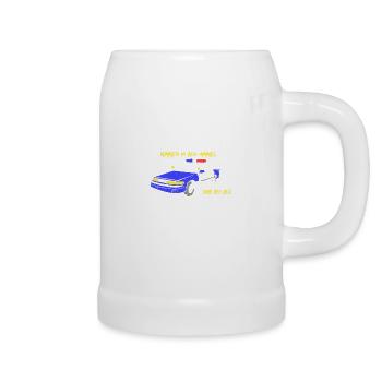 The best girls are police at the police - Beer Mug - white - Right