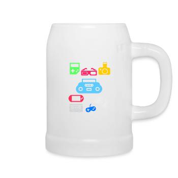 90s 90s party 90s fashion 90s outfit - Beer Mug - white - Right