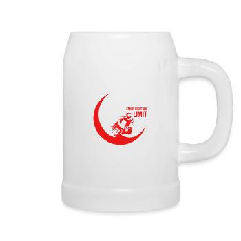 Super sport cool motocyclistes - Chope en céramique - blanc - Droite