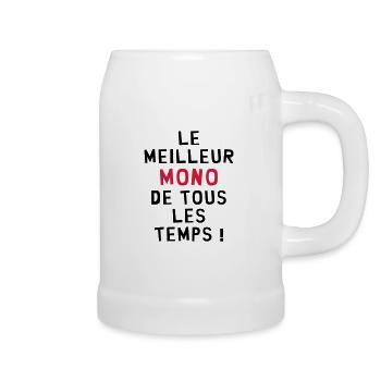 Moniteur / Monitrice / Mono / Formation / Ski - Chope en céramique - blanc - Droite
