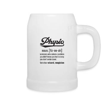 Physio Definition Noun Fiz-ee-oh Shirt - Bierkrug - Weiß - Rechts