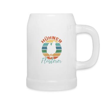 Hühner Flüsterer Huhn Lustig Hühnerstall Geschenk - Bierkrug - Weiß - Rechts