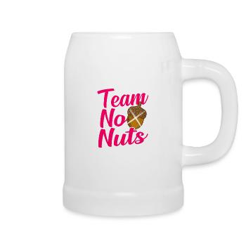 Team No Nuts Frauenmannschaft Frauen Gang - Bierkrug - Weiß - Rechts