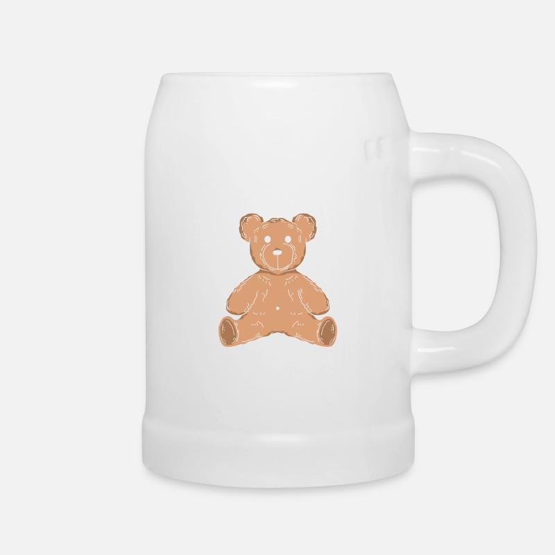 Teddybär Teddy - Bierkrug - Weiß