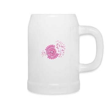 Cancer du sein Diagnostic de cancer - Chope en céramique - blanc - Droite