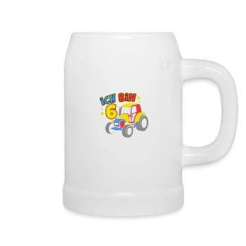 Je suis 6ème tracteur 6ème anniversaire garçon - Chope en céramique - blanc - Droite
